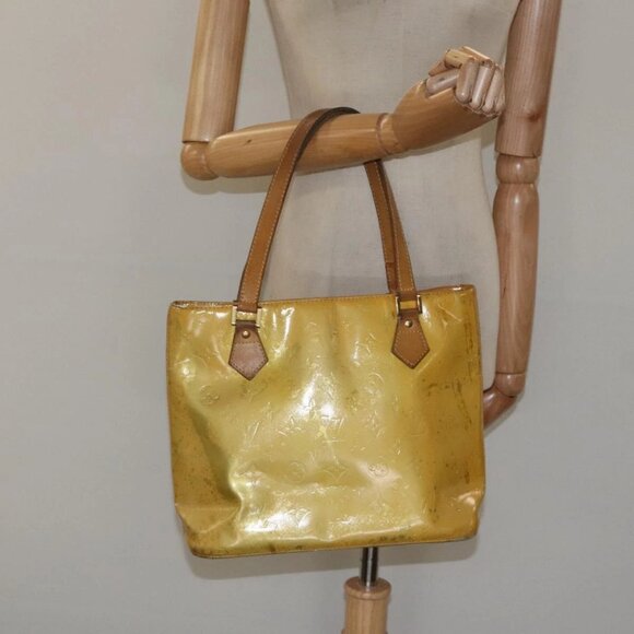 LOUIS VUITTON Monogram Vernis Houston Hand Bag Gris M91053 LV Auth ki5565 - Picture 14 of 16